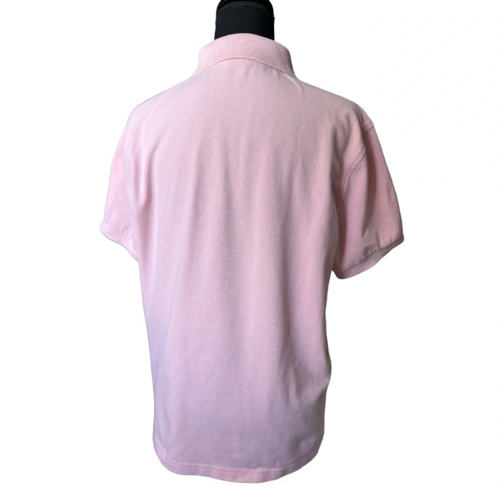 J. Crew Flex Piqué Untucked Polo Shirt‎ Men L LIGHT PINK Short Sleeve Stretch